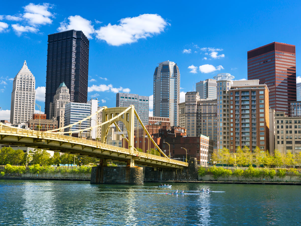 Bridge and skyline of Pittsburgh, Pennsylvania