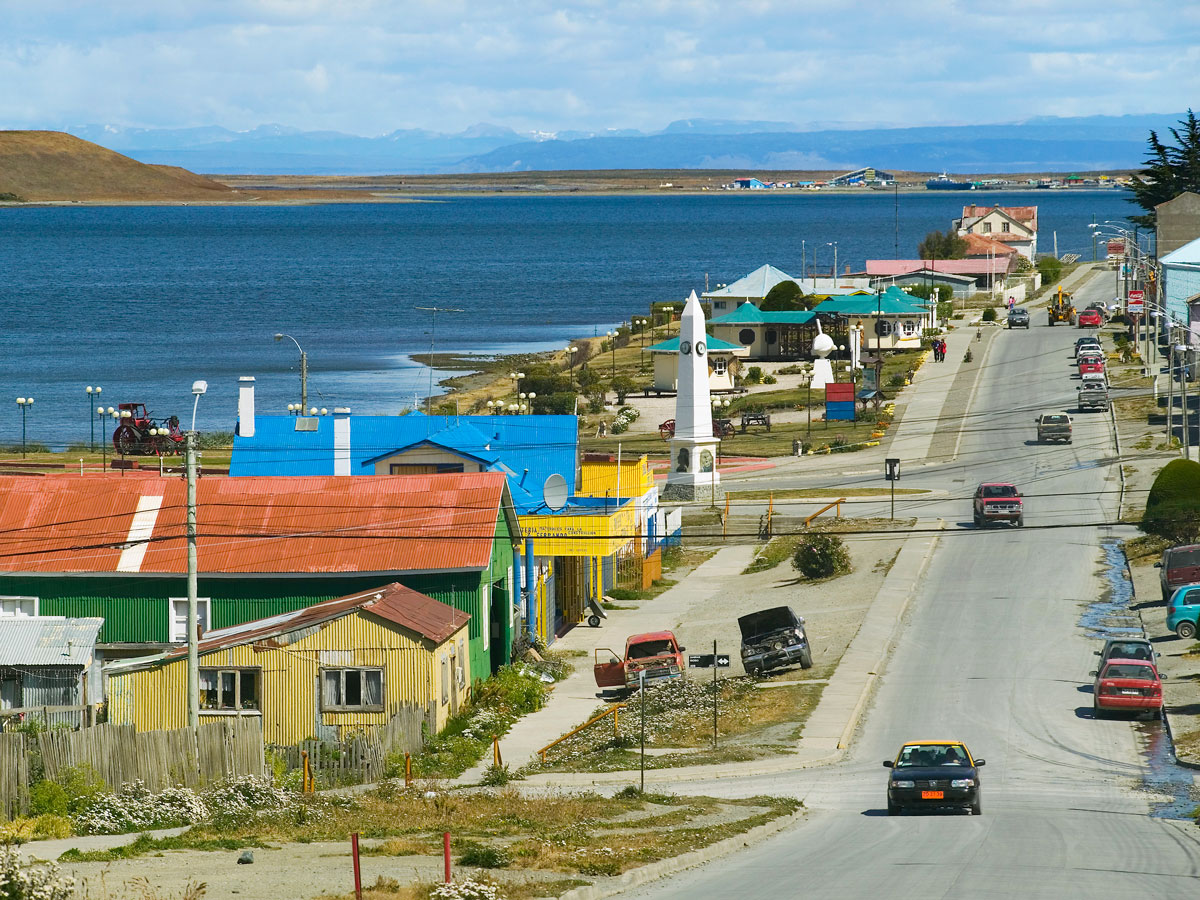 Coastal town in Tierra del Fuego, Chile