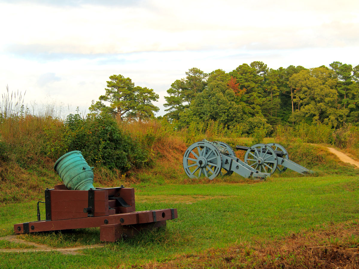 Battle monument in Colonial National Historical Park in Williamsburg, Virginia