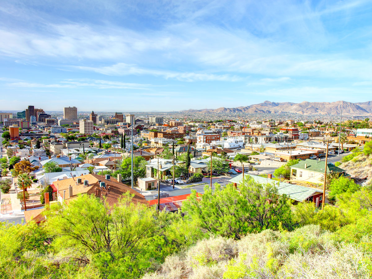 Aerial view of El Paso, Texas