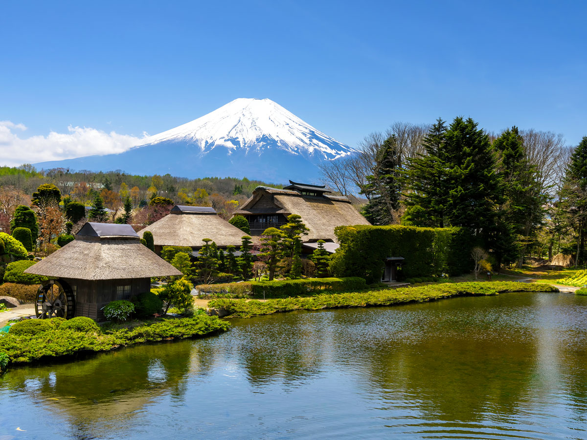 View of Mount Fuji from Oshino, Japan