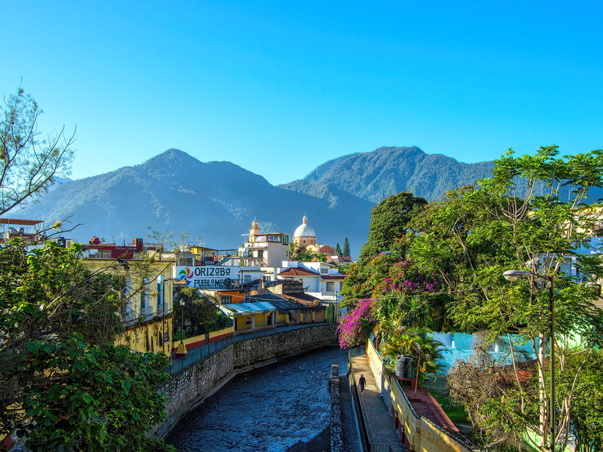 Orizaba, Mexico, with mountains in distance