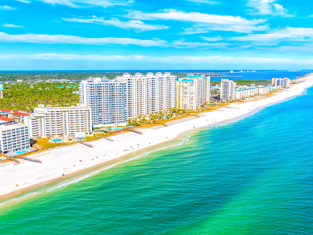 Aerial view of Perdido Key, Florida