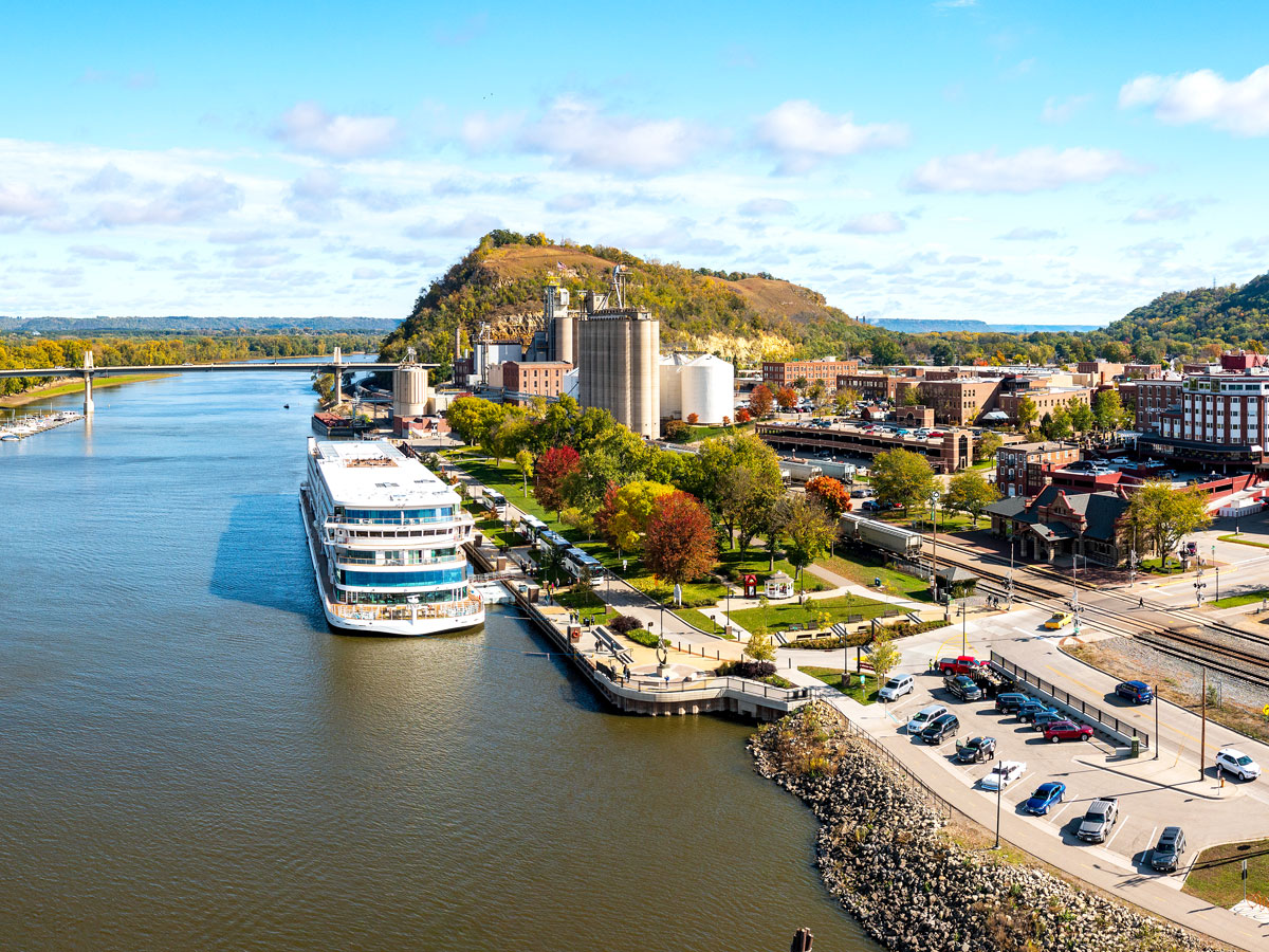 Aerial view of Red Wing, Minnesota