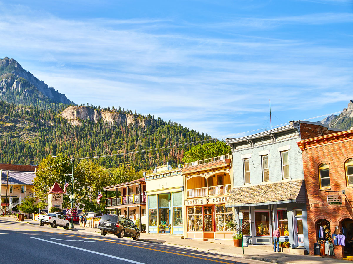 Main street in Colorado mountain town