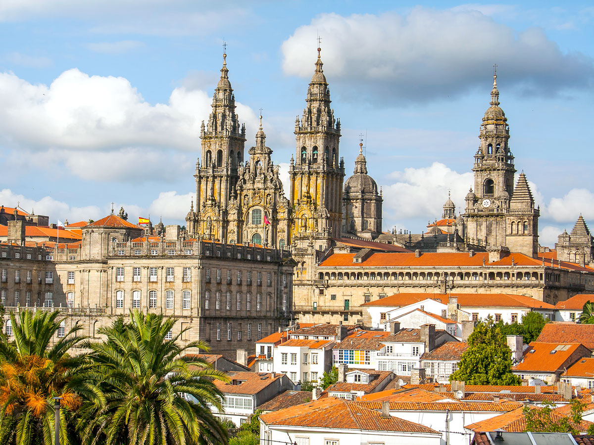 Historic church and architecture in A Coruna, Spain