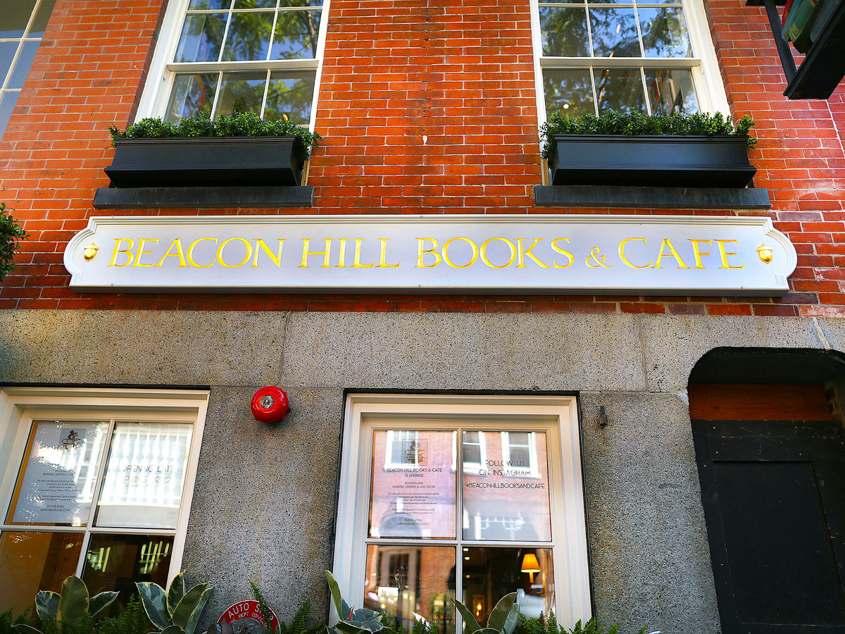 Exterior of Beacon Hill Books & Cafe in Boston, Massachusetts