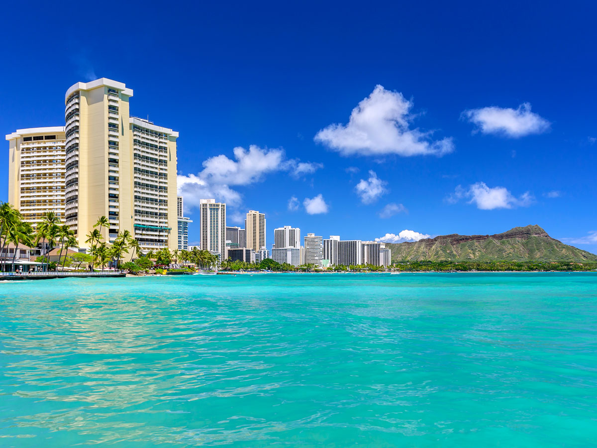Waikiki Beach in Honolulu, Hawaii