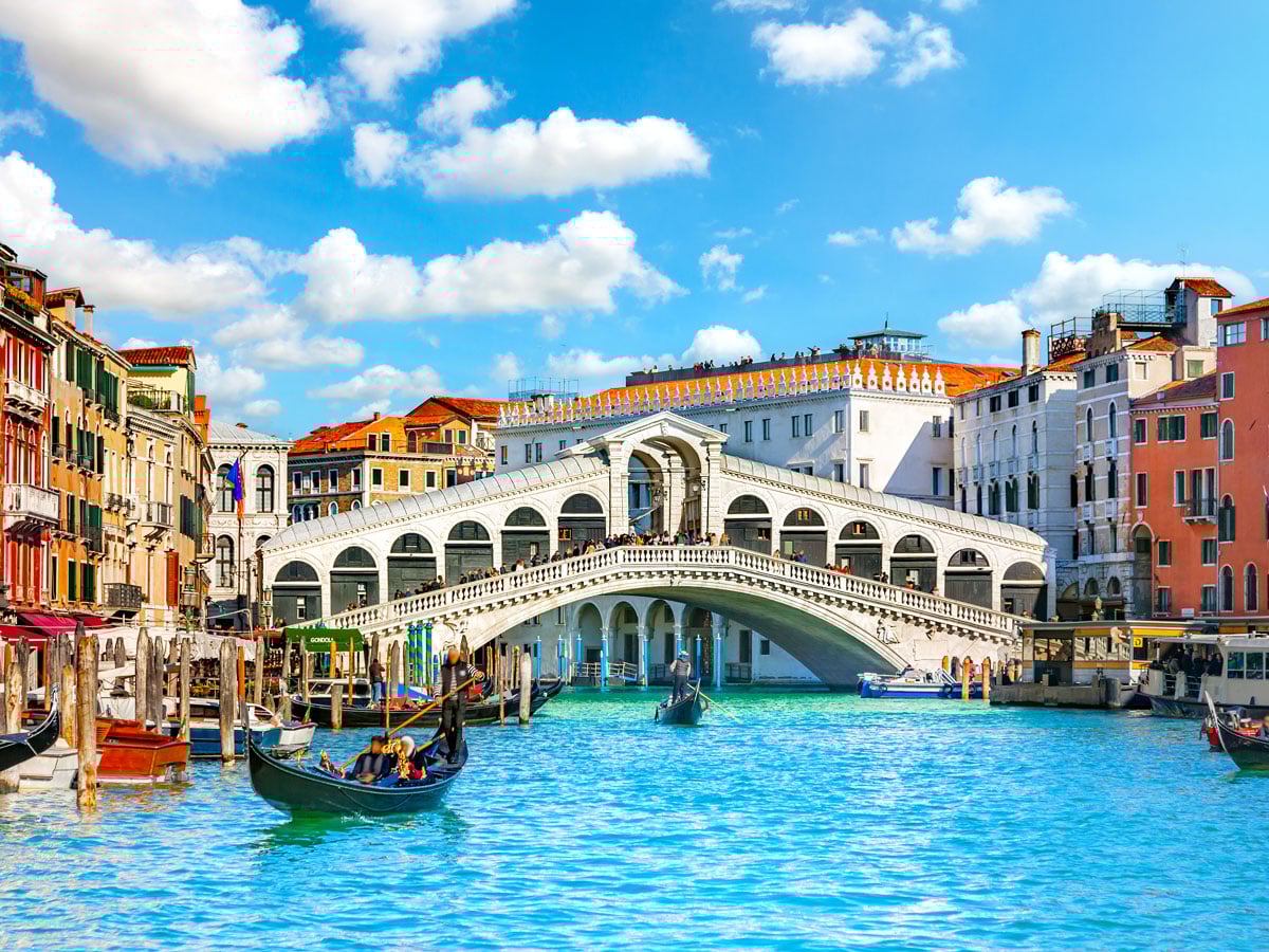 Rialto Bridge spanning Venice's Grand Canal