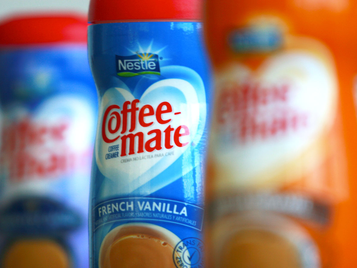 Bottle of Coffee-Mate French vanilla creamer
