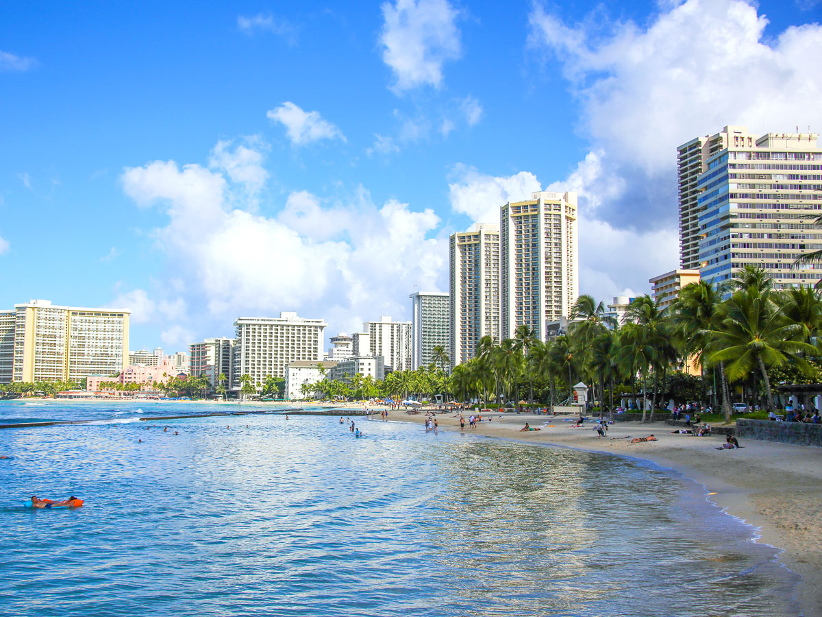 Waikiki Beach in Honolulu, Hawaii