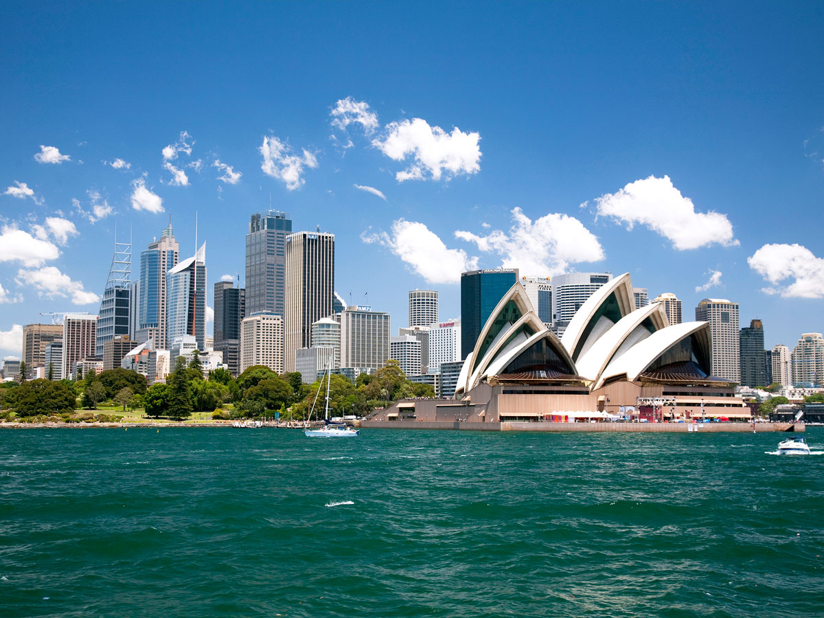 Sydney skyline seen across harbor