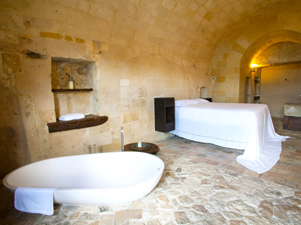 Cave suite at Italy's Sextantio Le Grotte Della Civita