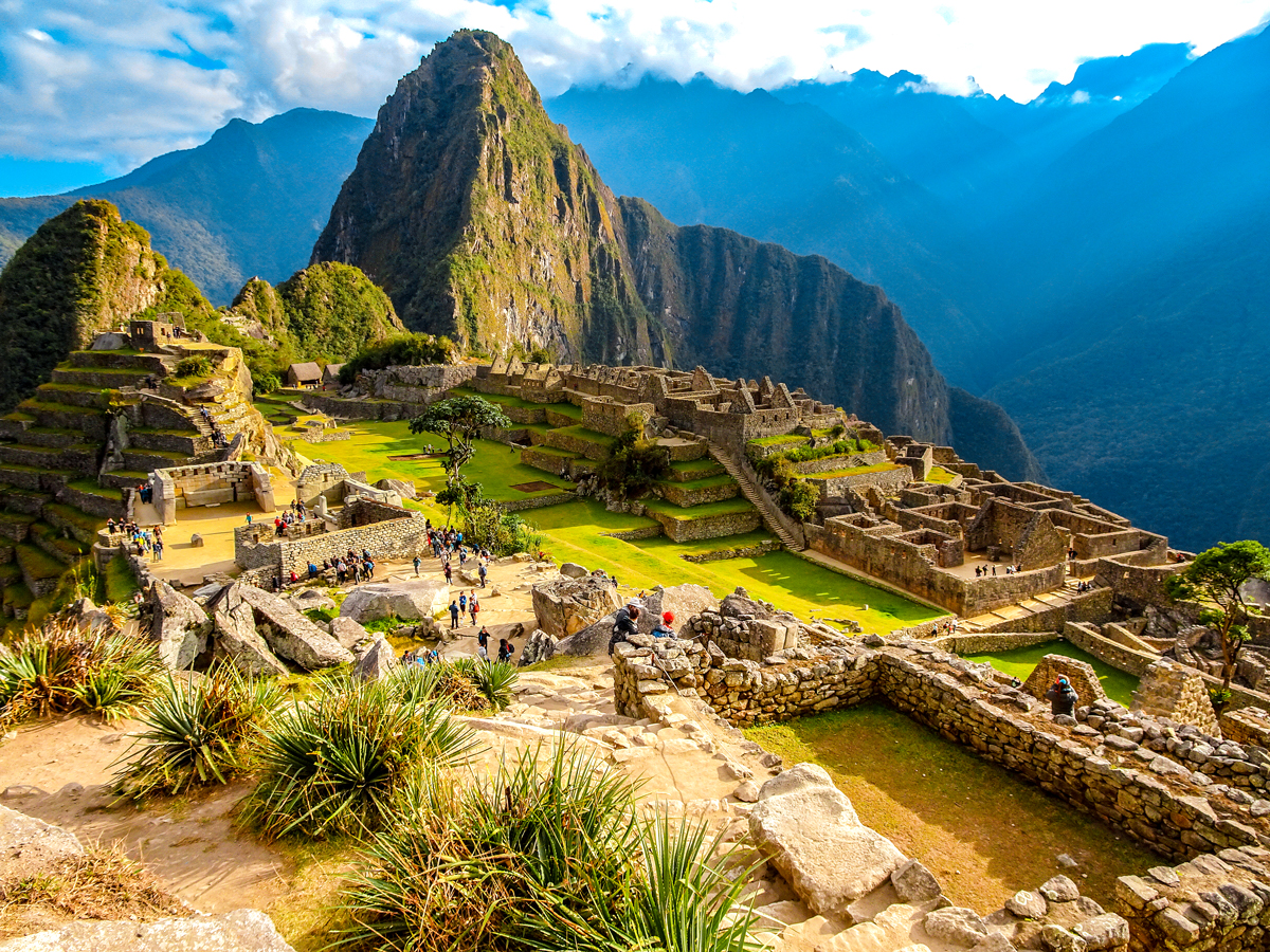 Aerial view of Machu Picchu in Peru today