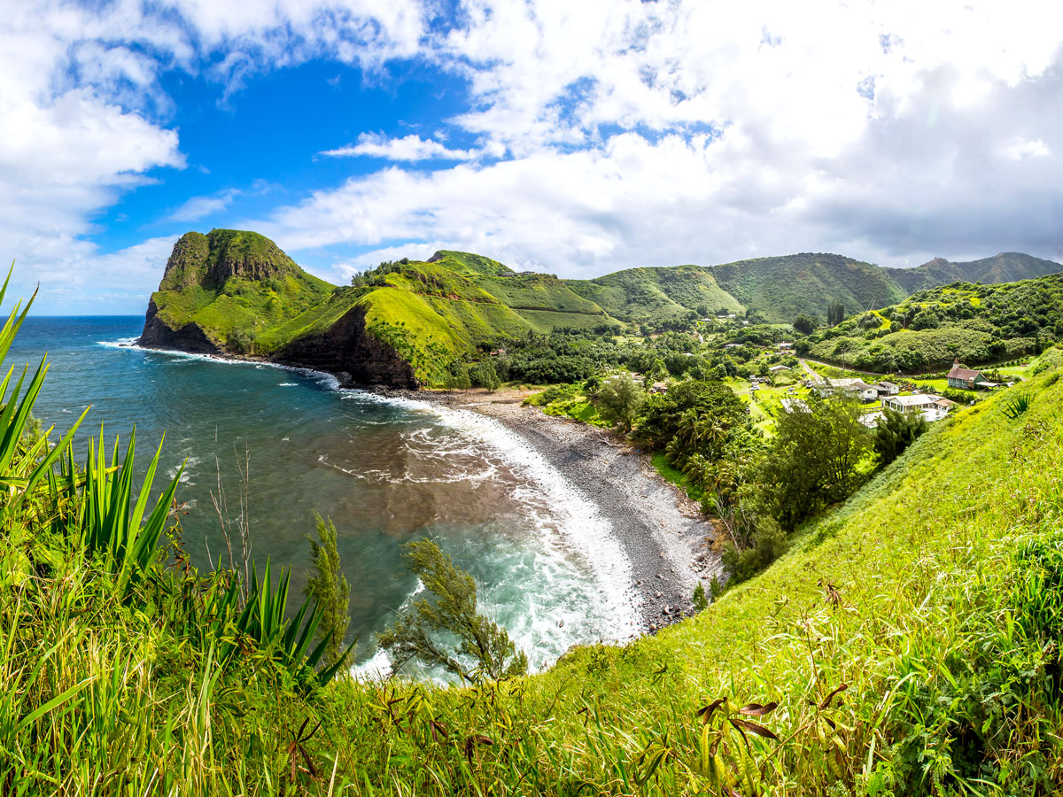 Lush coastline of Molokai, Hawaii