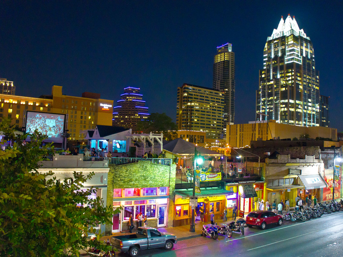 Downtown Austin, Texas, at night