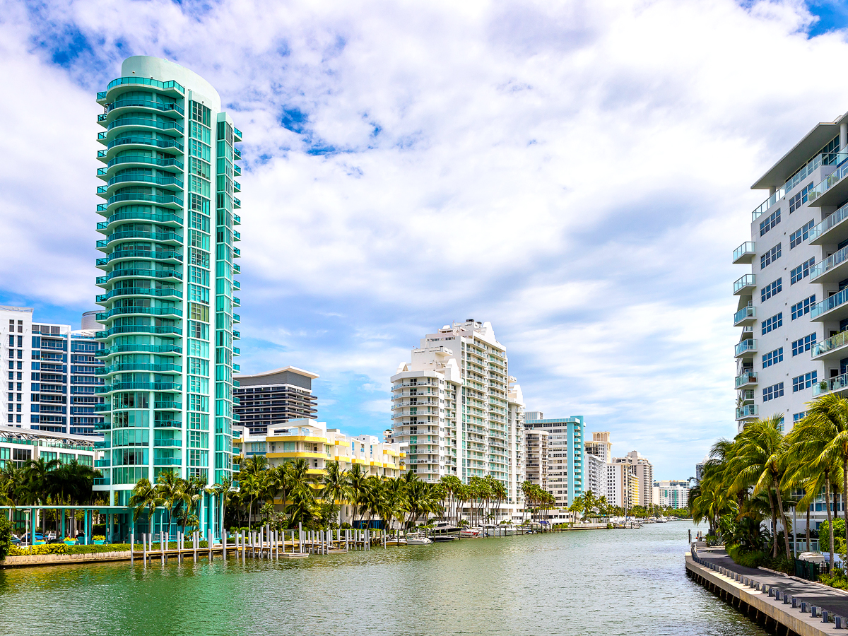 Residential buildings in Miami Beach, Florida