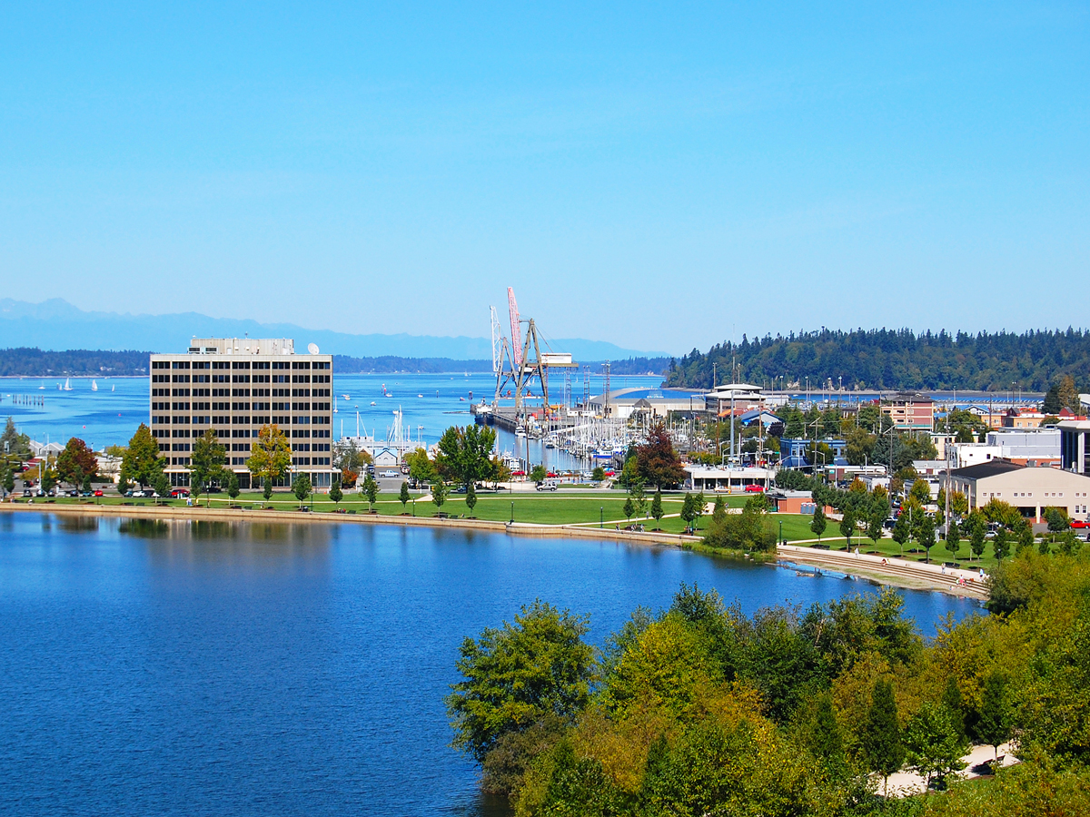 Aerial view of Olympia, Washington