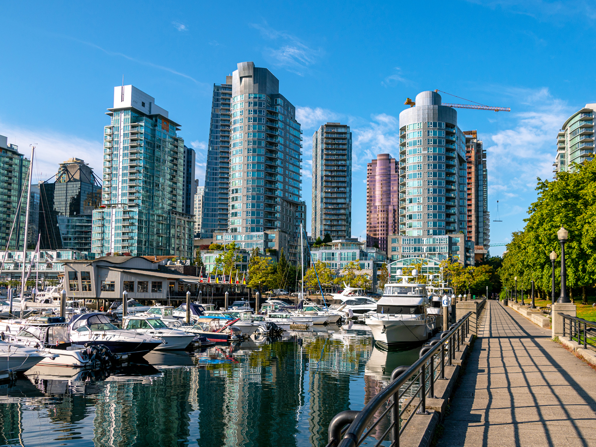 Waterfront condos in Vancouver, Canada