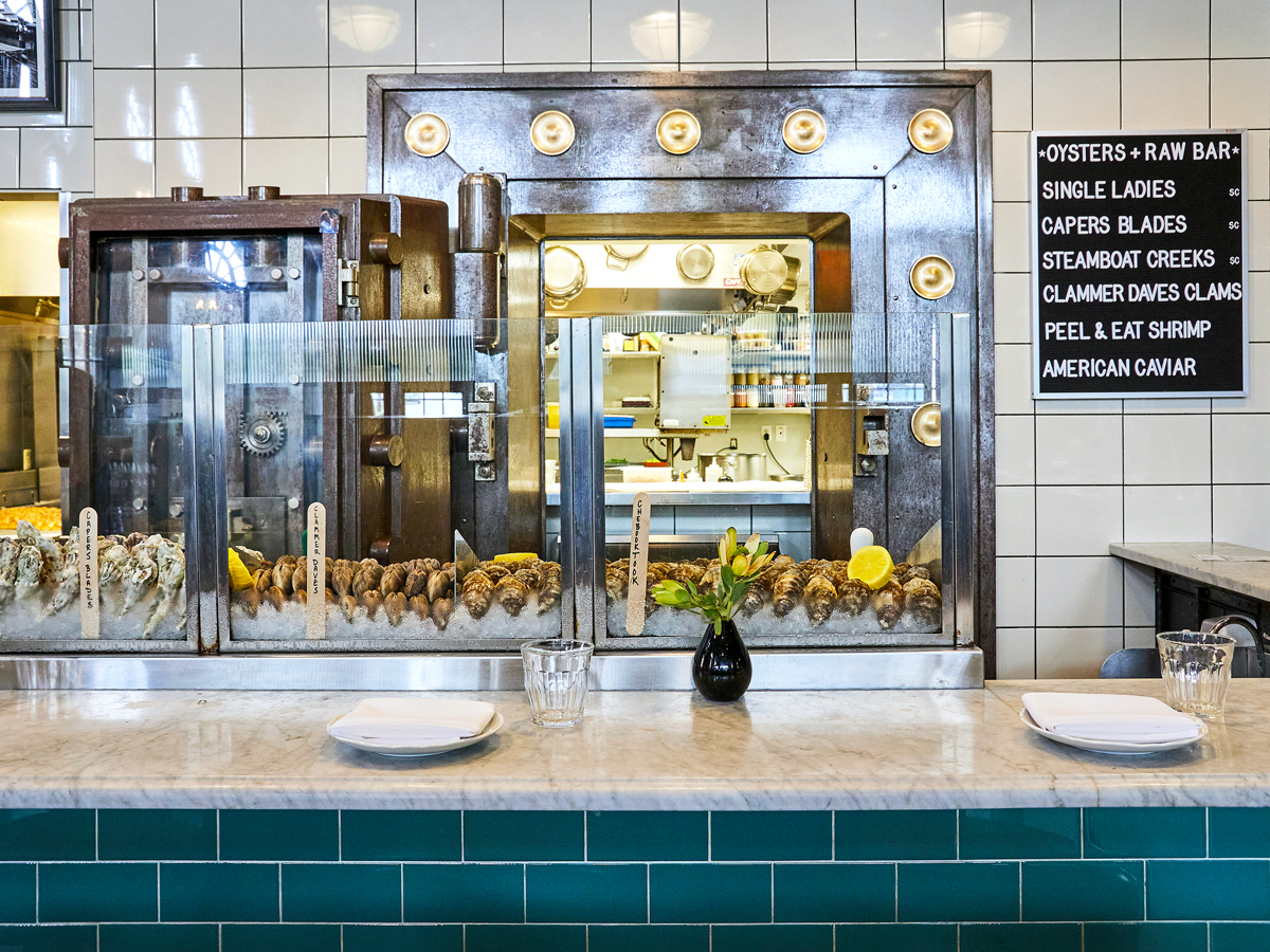 Seafood counter at the Ordinary restaurant in Charleston, South Carolina