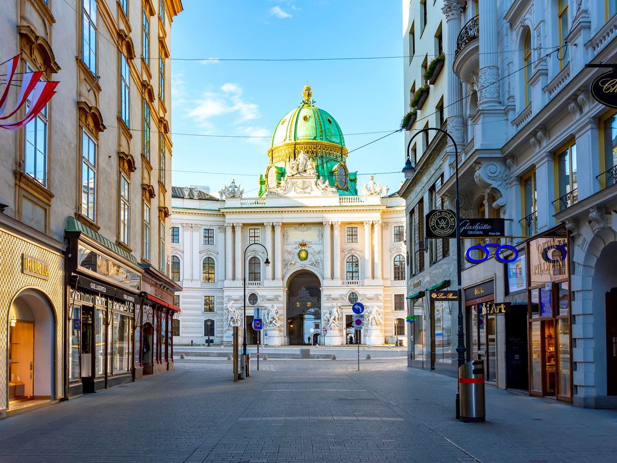 Kohlmarkt shopping street in Vienna, Austria