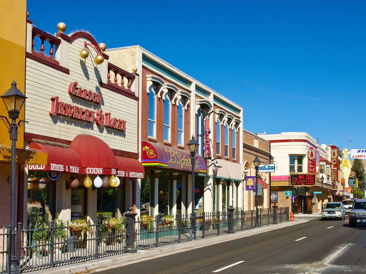 Commercial street in Carson City, Nevada
