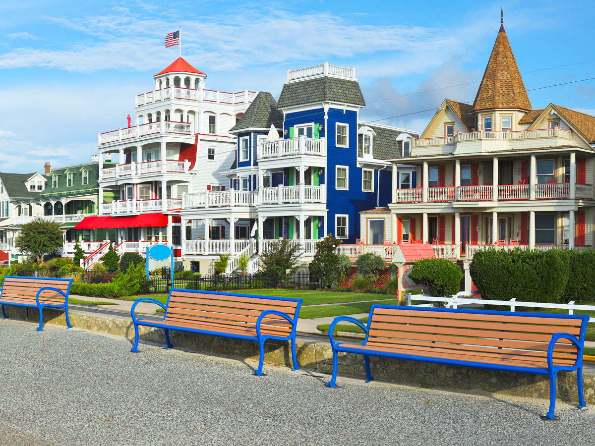 Victorian homes in Cape May, New Jersey