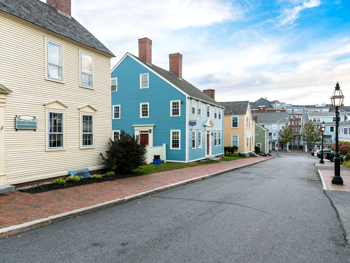 Colorful houses in New Hampshire