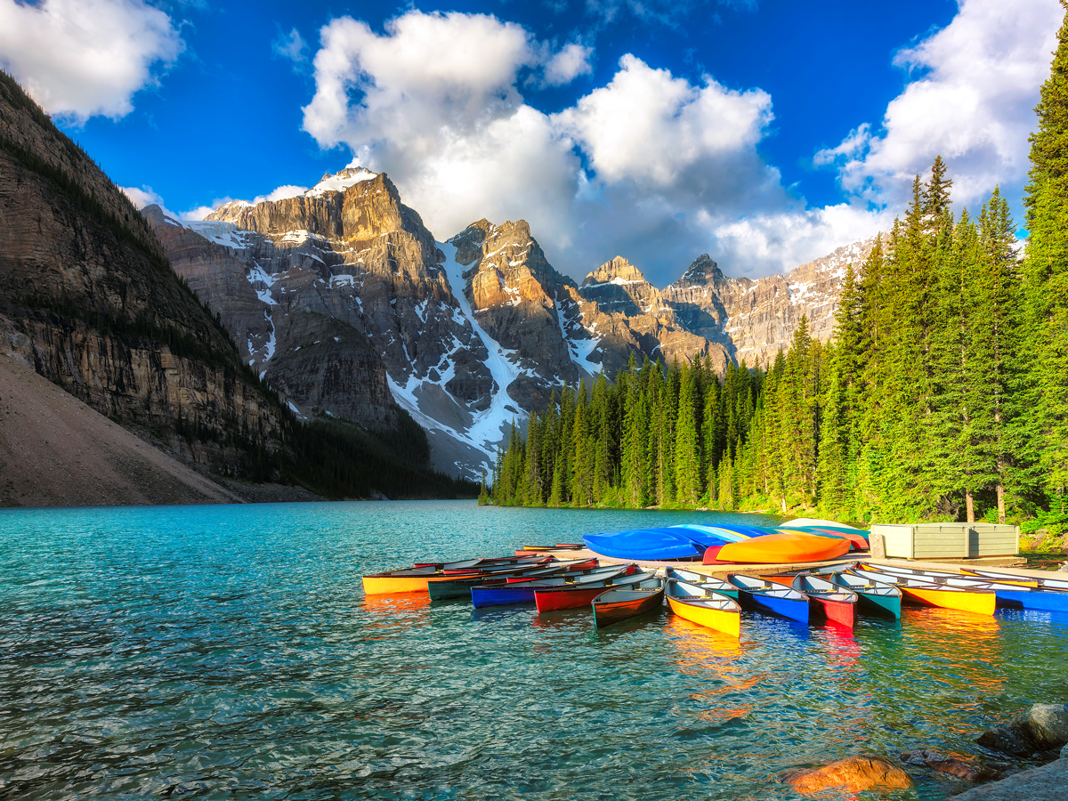 Canoes for rent at Lake Louise