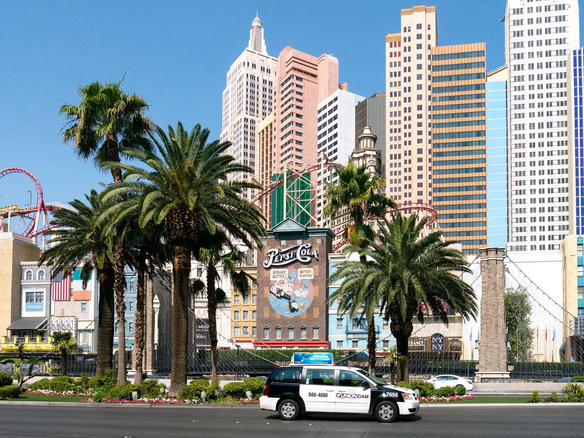 Taxi cab on the Las Vegas Strip