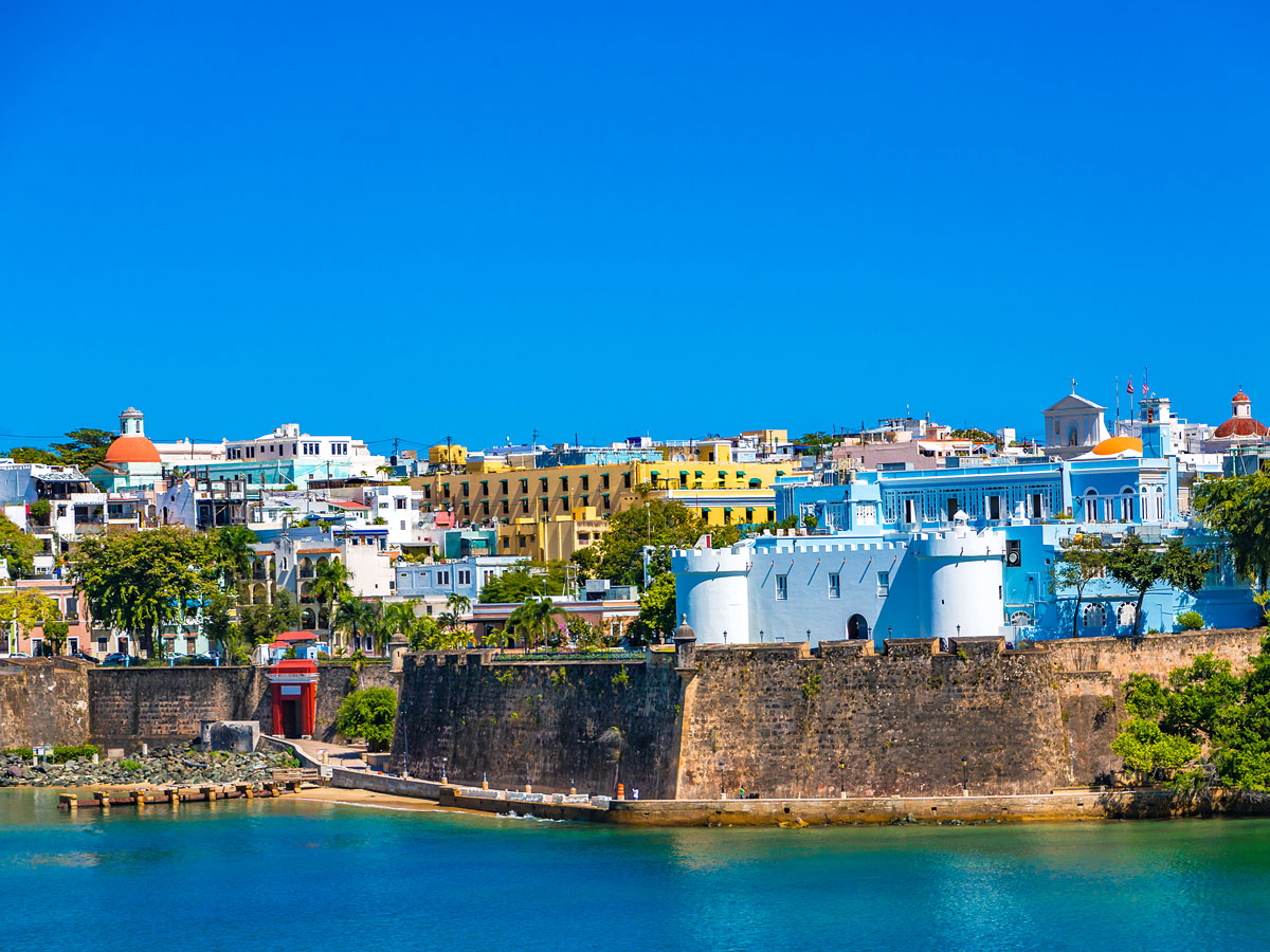 Old San Juan, Puerto Rico, seen from the bay