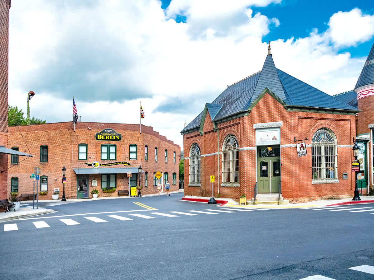 Brick buildings in Berlin, Maryland