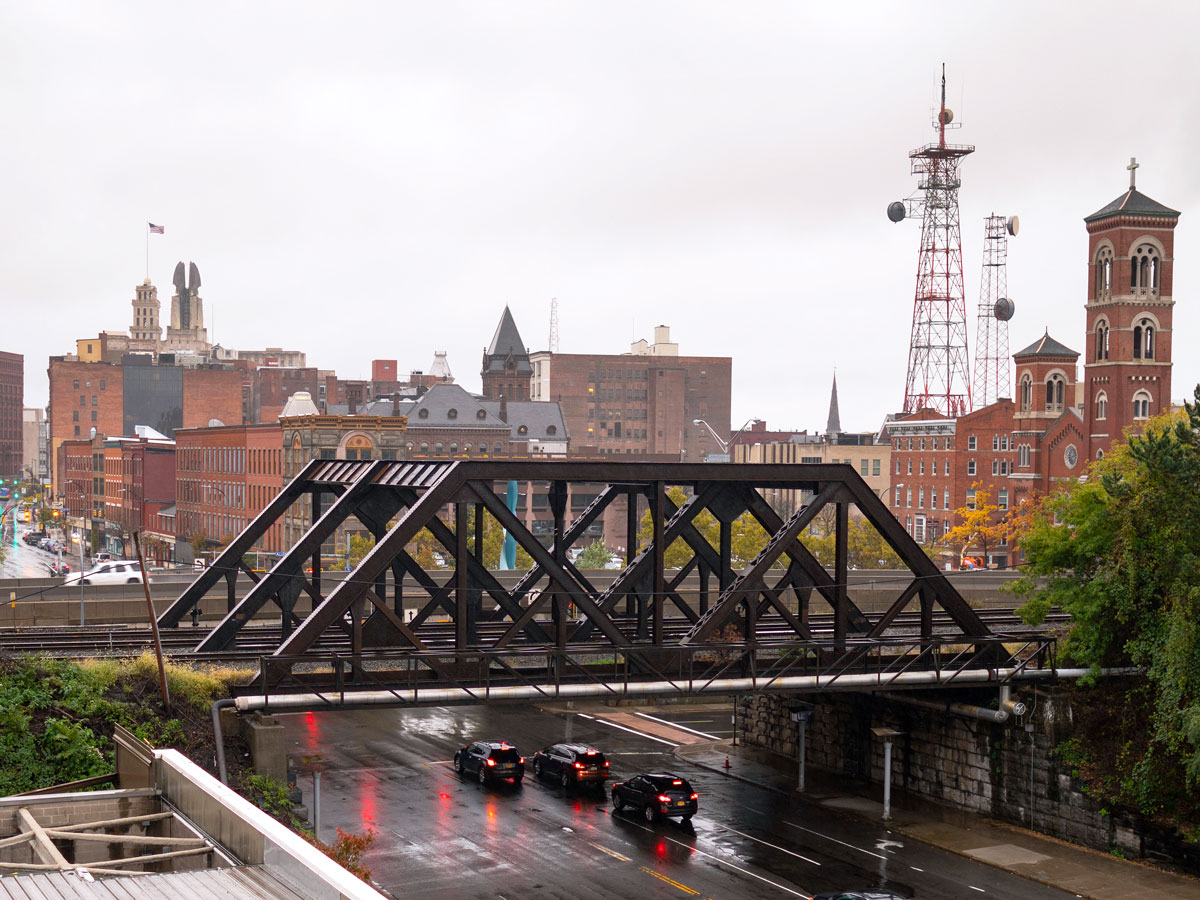 Rochester, New York, seen on a cloudy day