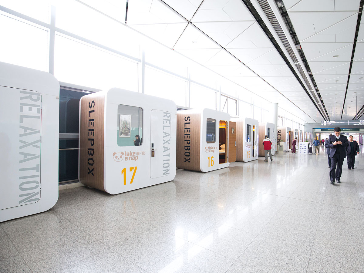 Sleep capsules in Xianyang International Airport in China