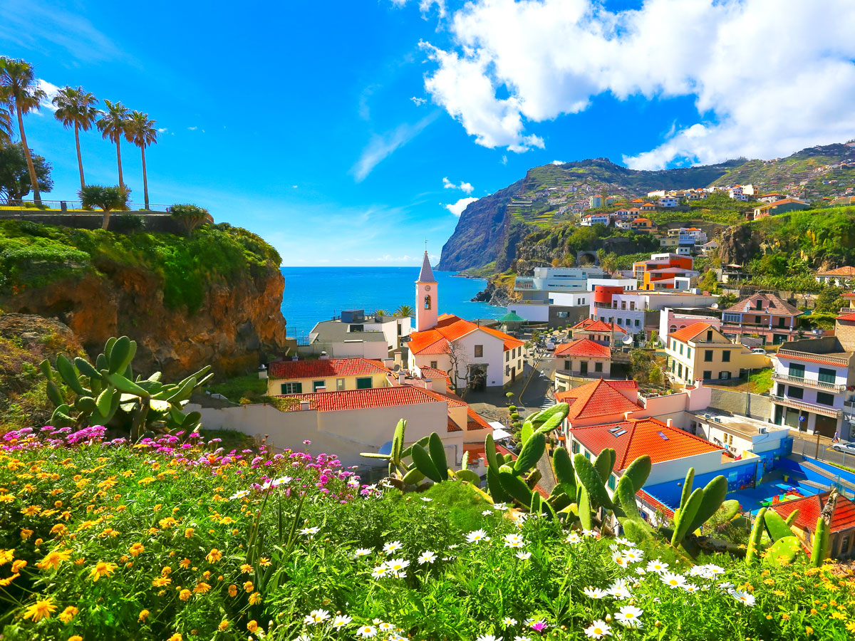 Cityscape of Camara de Lobos on Madeira island, Portugal