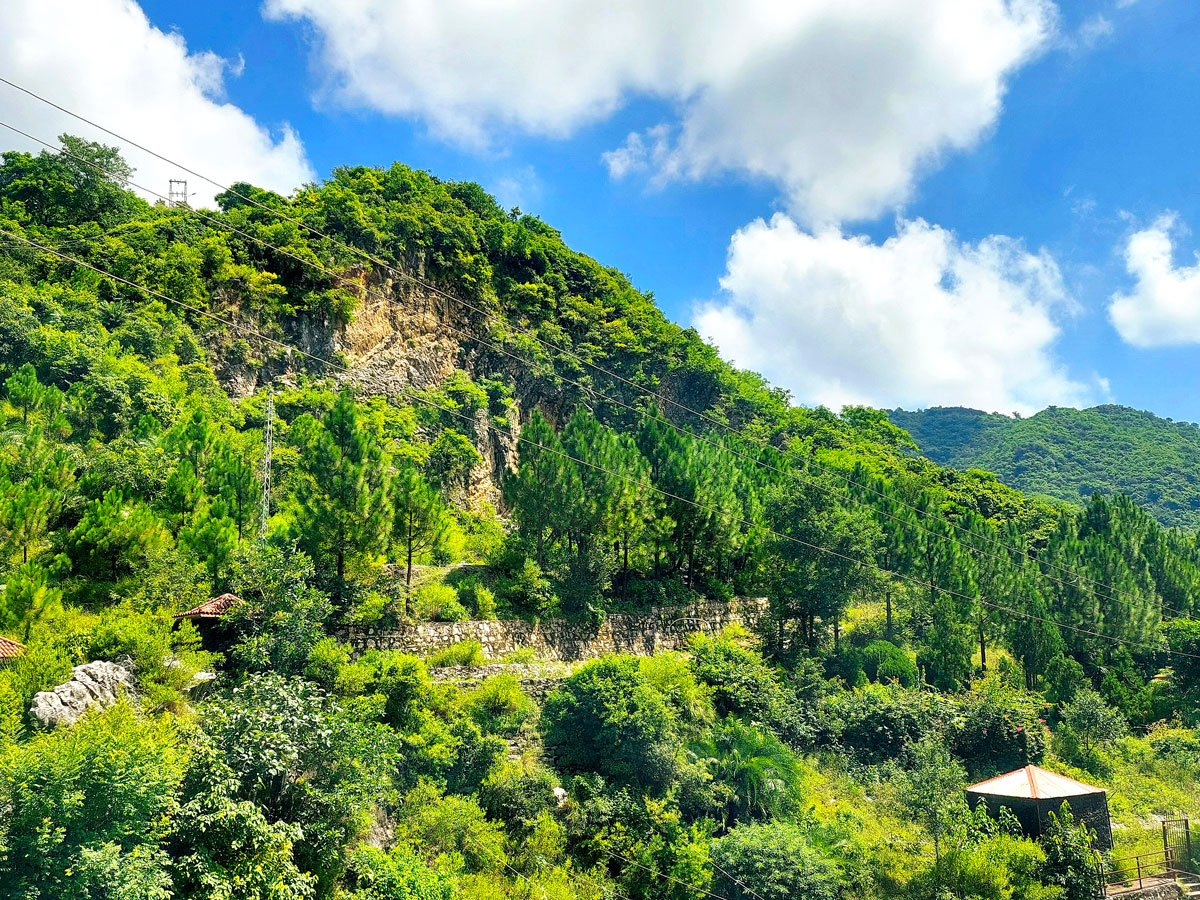 Verdant mountains of Margalla Hills National Park in Islamabad, Pakistan