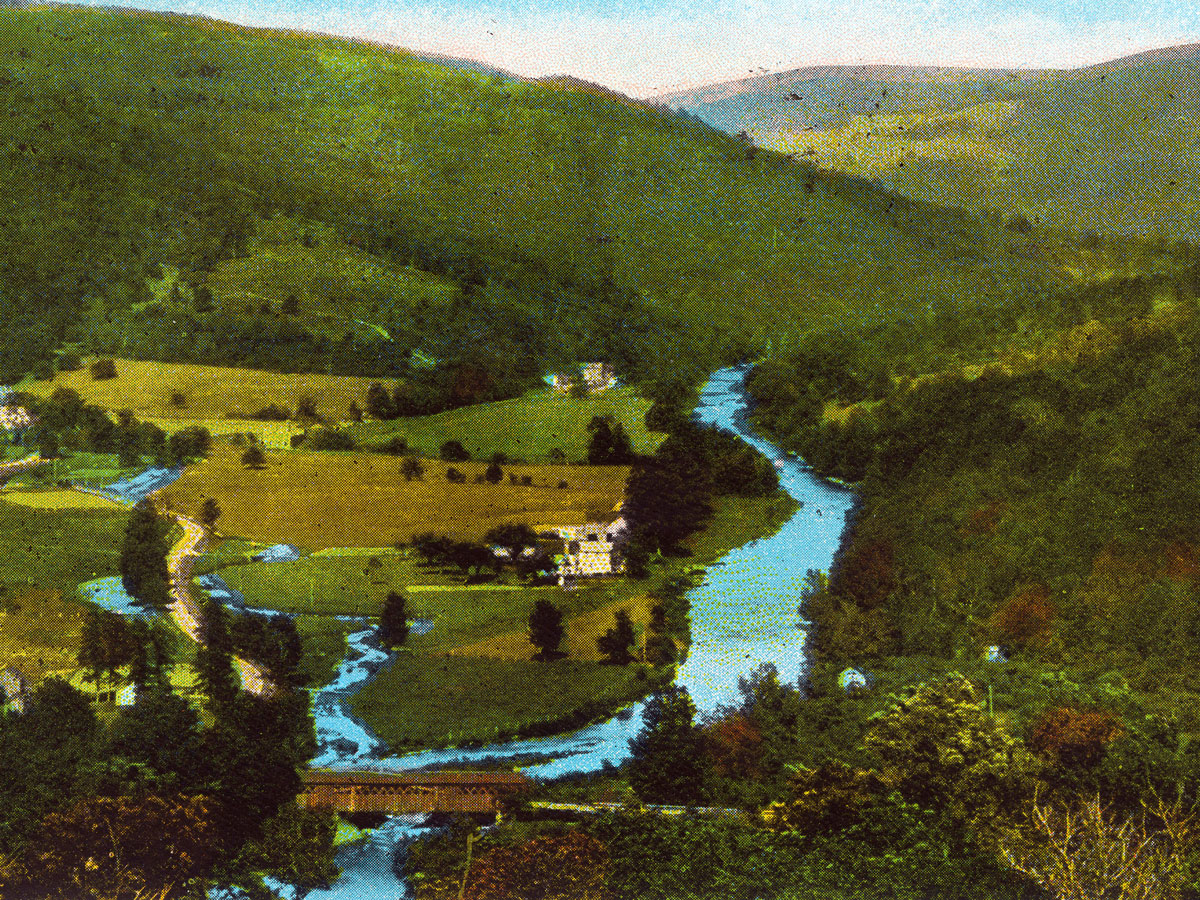 Aerial view of Sullivan County, New York