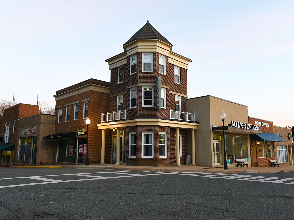 Simulated storefronts in Hogan's Alley, Virginia