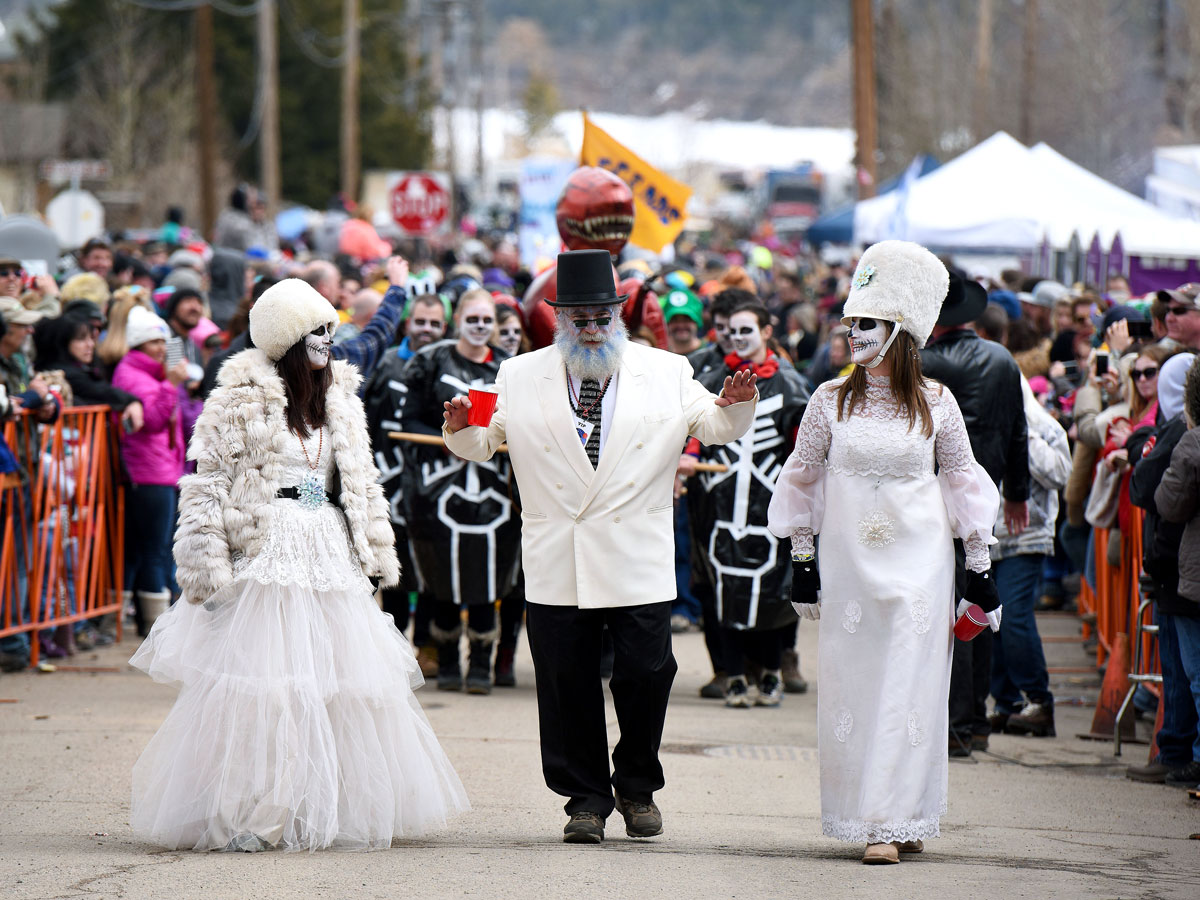 Parade at Frozen Dead Guy Days in Estes Park, Colorado