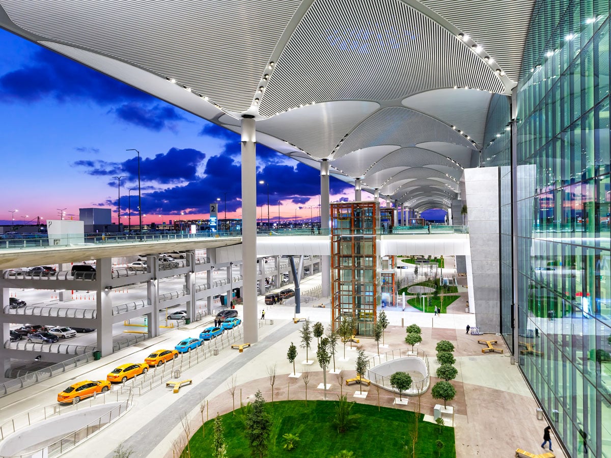 Passenger drop-off area at Istanbul Airport
