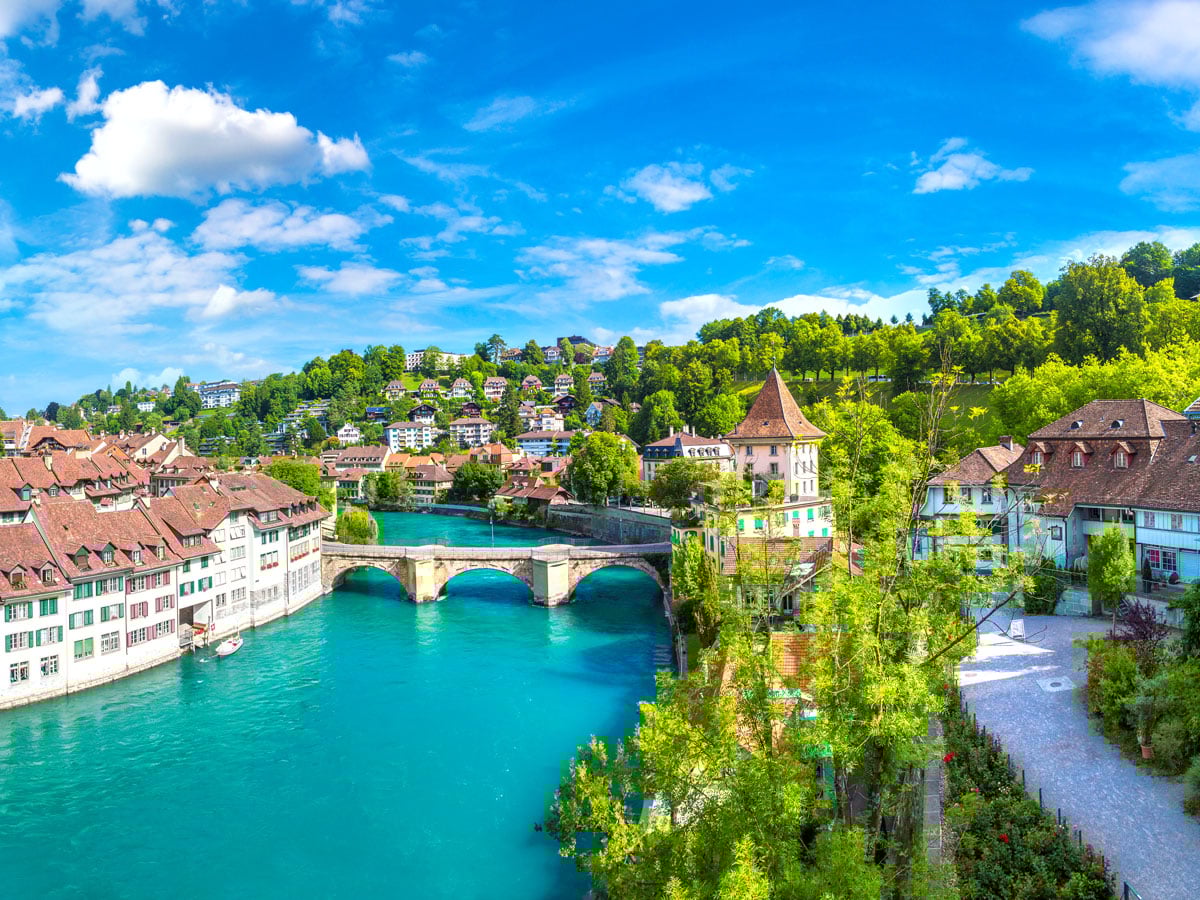 Aerial view of Bern, Switzerland