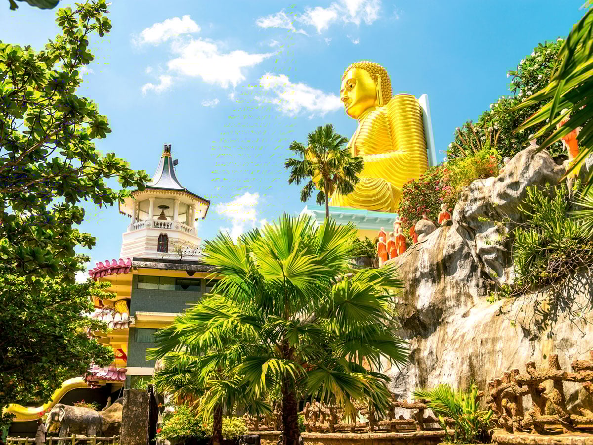 Cave temple complex in Sri Lanka