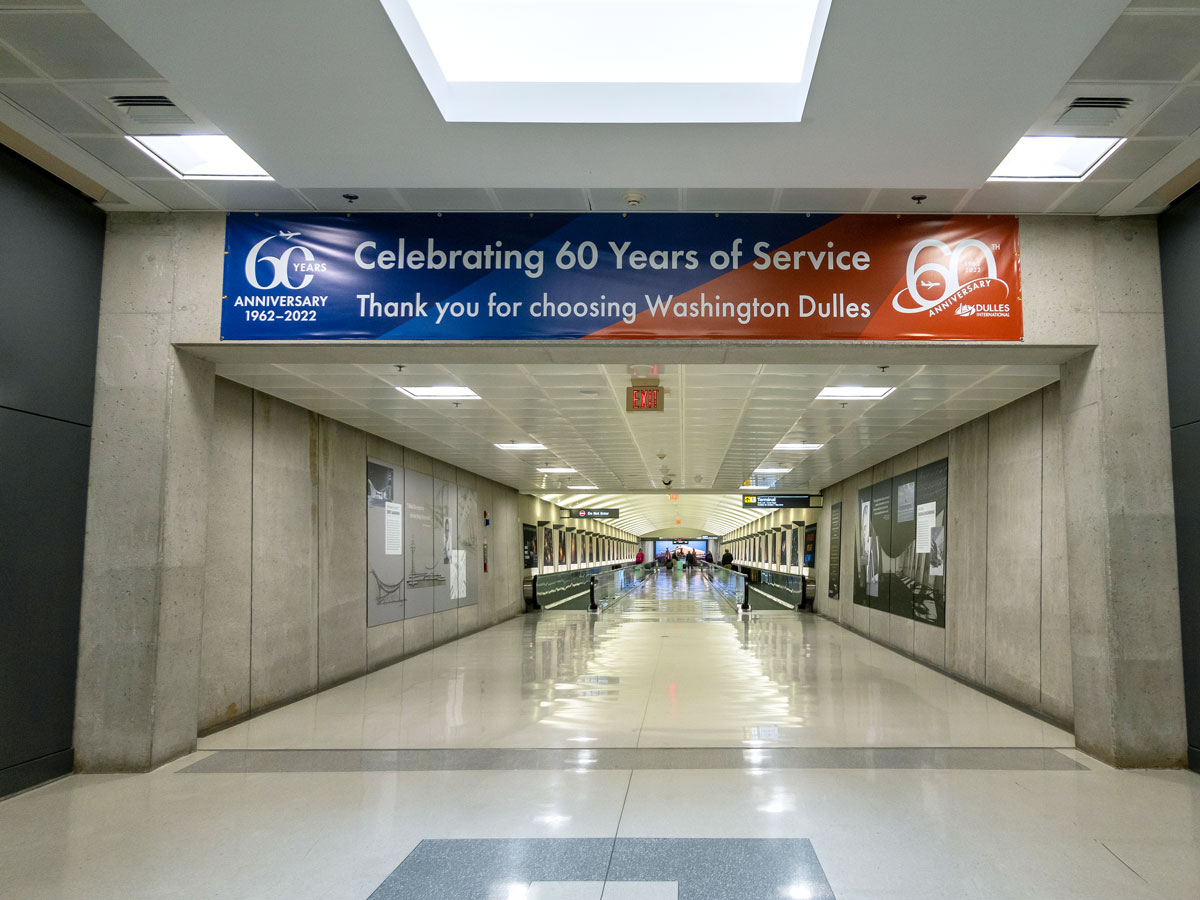 Underground walkway at Washington Dulles Airport, Virginia