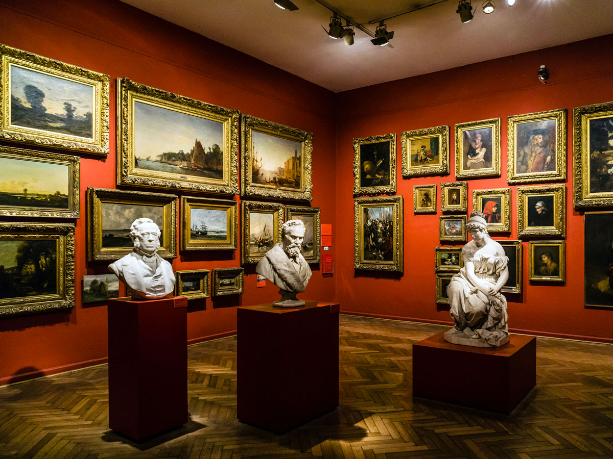 Sculptures and paintings inside Buenos Aires' Museo Nacional de Bellas Artes