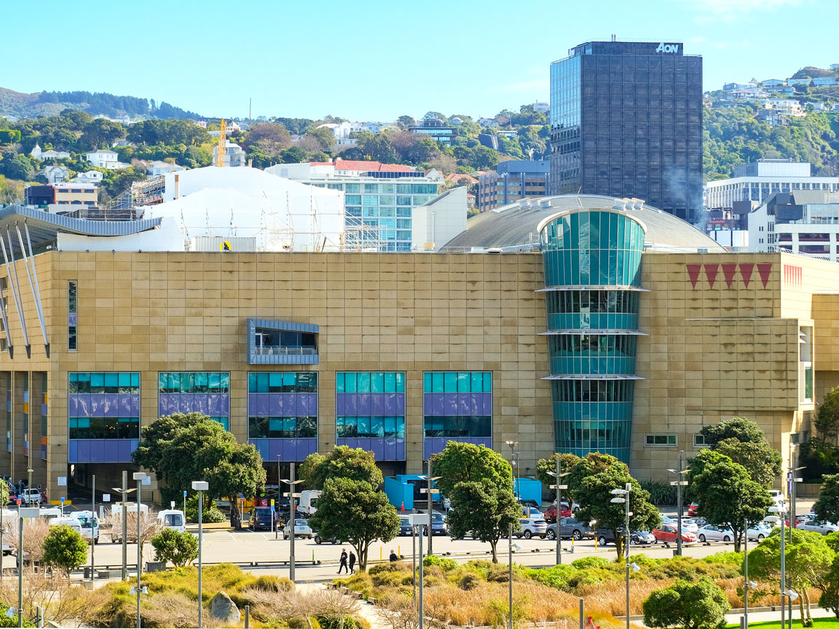 Building museum of Te Papa Tongarewa in Wellington, New Zealand