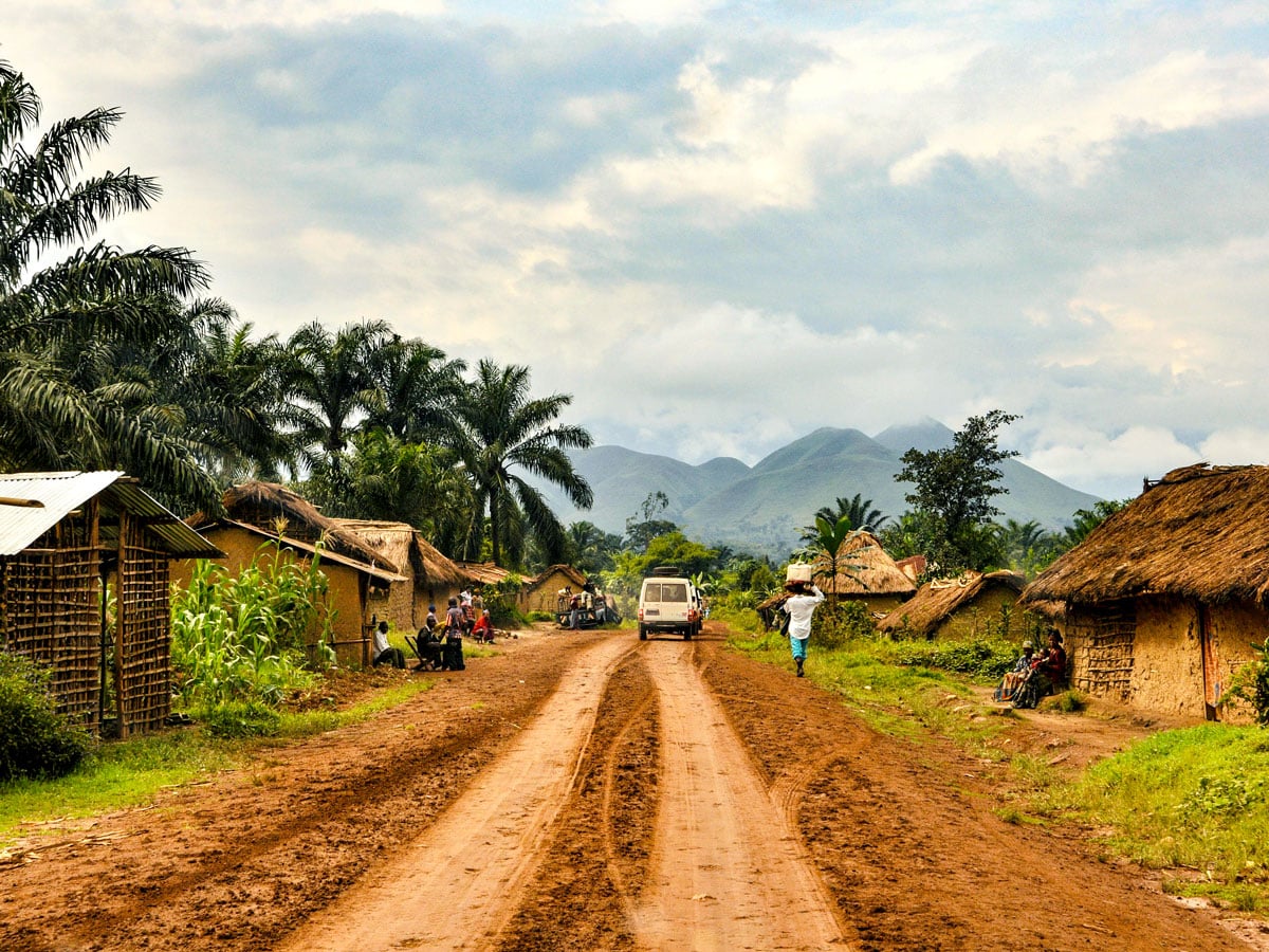 Dirt road through Bukavu, Democratic Republic of Congo 