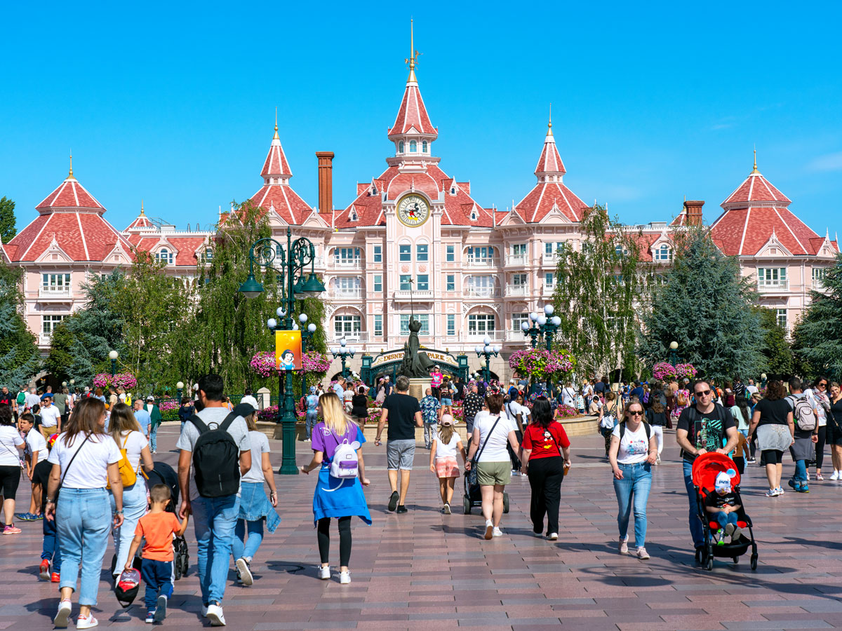 Park goers at Disneyland Paris