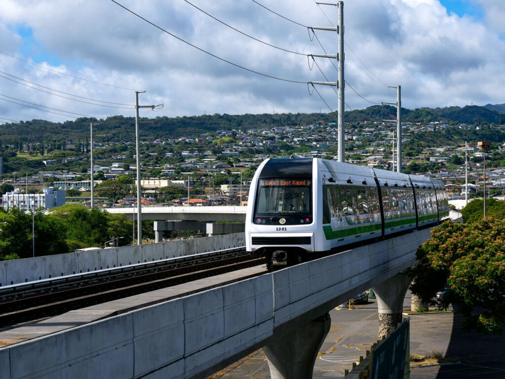 The Skyline train in Honolulu, Hawaii