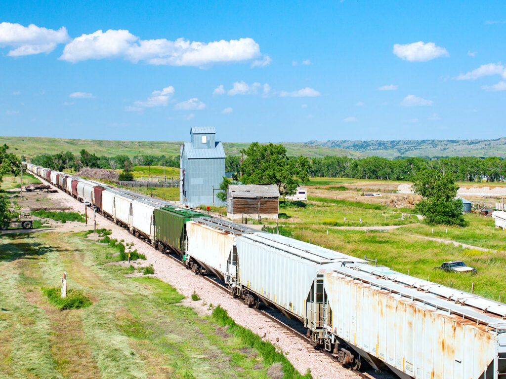 Freight train in South Dakota