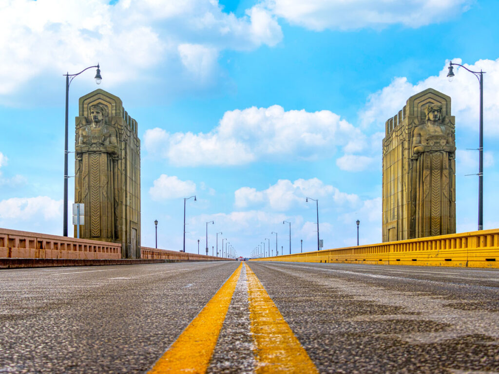 The Guardians of Traffic adorn Cleveland’s Hope Memorial Bridge